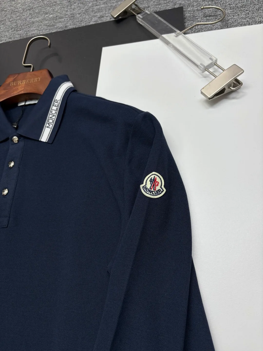 MONCLER New Arrival Polo Same Style 260 ， Factory New Arrival Versatile : Black White Royal Blue Size：M-3XL